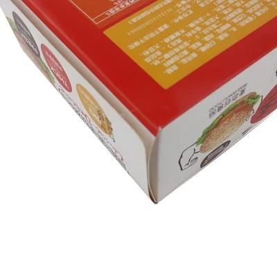 Custom Disposable Hamburger Food Packaging White Cardboard Paper Box