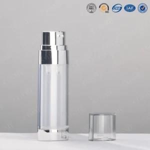 30ml Plastic Luxurious Cosmetic Bottle with Double Airless Pump