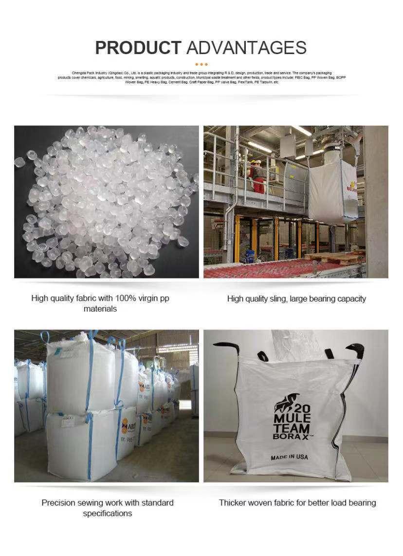 PP Big Breathable Plastic Flour Jumbo Bags 1000kg FIBC Bags Prices