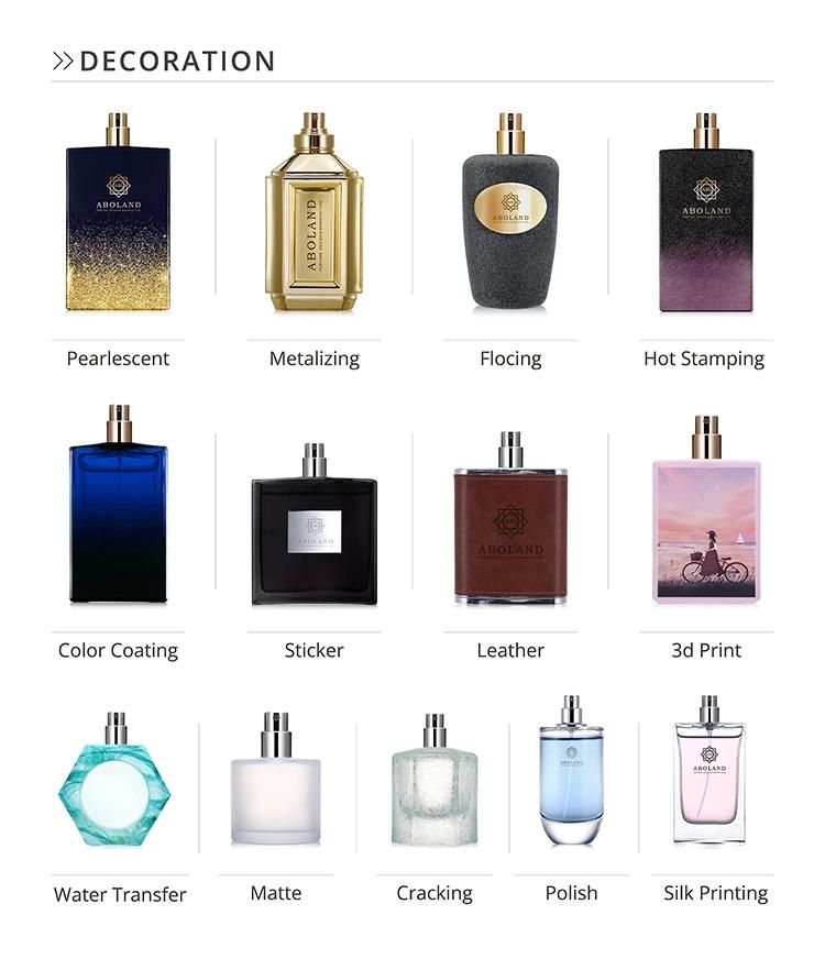 Empty Container Perfume Atomizer Glass 100ml Custom Perfume Bottle with Pump Spray