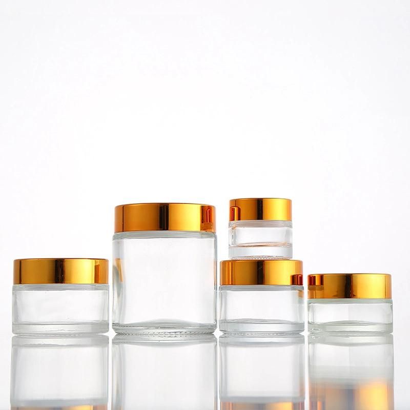 5g 15g 20g 30g 50g 60g 80g 100g Glass Jar with Plastic or Aluminum Lid Glass Bottles for Scream