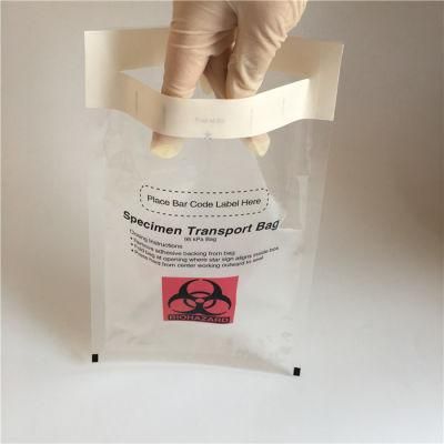 Kangaroo Laminated 95kpa Medical Biohazard Specimen Transport Bags with Document Pouch