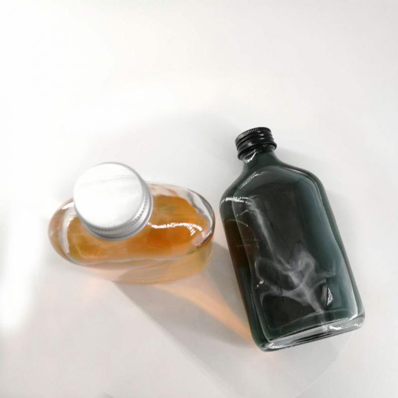 Cold Brew Coffee Bottle 200ml Flat Whiskey Liquor Glass Cols Brew Coffee Bottle