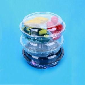 Two Color Plastic Divided Salad Fruit Box