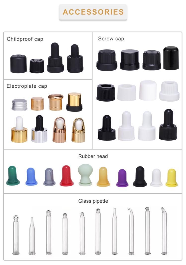 2ml 3ml 5ml 7ml Raw Liquid Vial Essence Oil Glass Bottle Serum Glassware