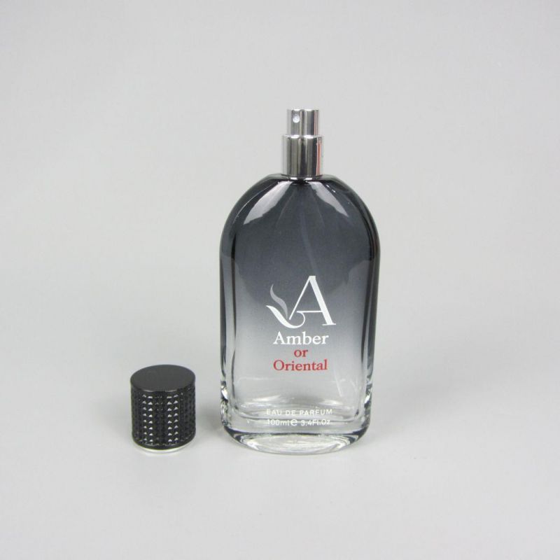 100ml White Custom Glass Perfume Spray Bottle with UV Metal Cap