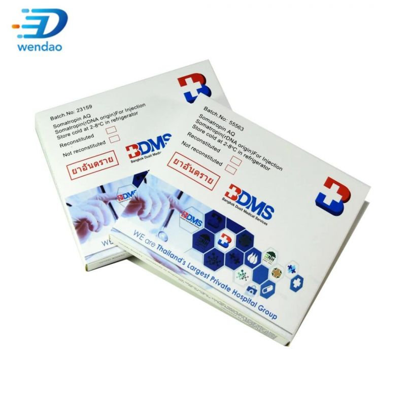 Printed Bodybuilding Peptide Hormone Human Growth Box Private Label Vial Box