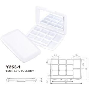 Y253-1 Hot Sale White Eye Shadow Compact Packaging Box with Mirror