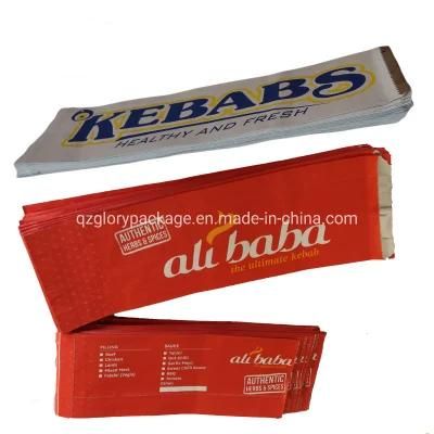 Food Packaging Aluminium Foil Kraft Paper Lined Chicken Kebab Bag