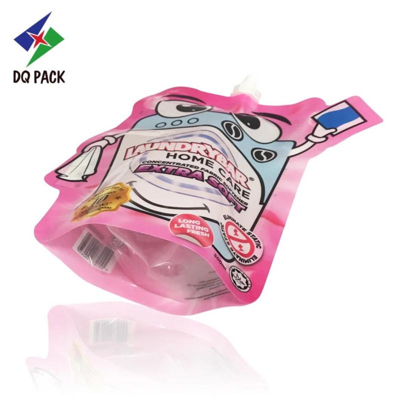 Softener Packaging Special Shape Stand up Pouch with White Cap
