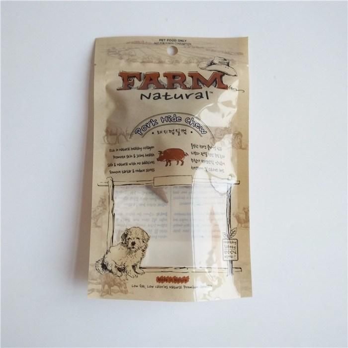 Top Zip Plastic Snack Bag Packaging Compound Bag with Clear Window