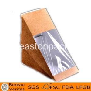 Eco Friendly Disposable Triangle Bigger Sandwich Packaging with Window
