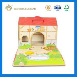 Lovely Kids Toy Pacakging House Shaped Handmade Gift Box (with window and handle)