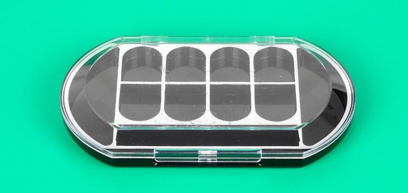 Hot-Sale Popular Round Shape Eye Shadow Palette Plastic Palette 10 Holes Empty Palette for Eyebrow Powder Case