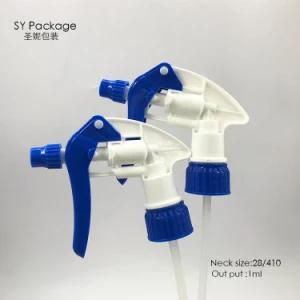 White and Blue Color 28/410 Trigger Sprayer for Garden