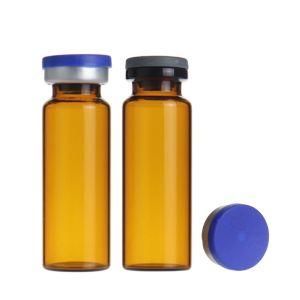 4ml 10ml Amber Glass Bottle with Rubber Stopper Pharmaceutical Bottles Medicine Vials