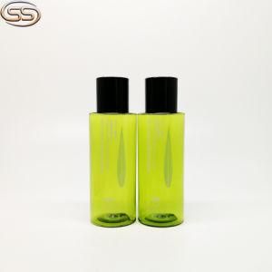 100ml Plastic Green Pet Toner Packaging Bottle Cylinder Screw Cap Bottle