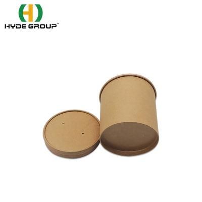 Eco Friendly Disposable Takeaway Kraft Paper Food Container Noodle Soup Cup