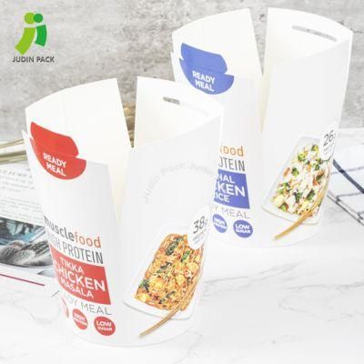 Food Grade Custom with Handle Square Chinese Noodle Paper Takeaway Box Factory