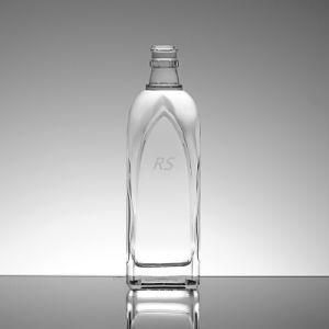 High Quality Transpoarent Decalled Avaliable Vodka Glass Bottle