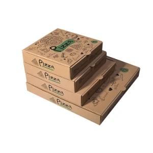 Food Grade Flute Corrugated Custom Printed Size Caja PARA Pizza Design Cardboard Carton Pizza Box