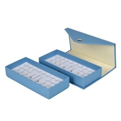 Customized Tissue Box Makeup Box Soap Box Blue Snap Envelop Tab Laminating Matt Magnet Packaging Box Package