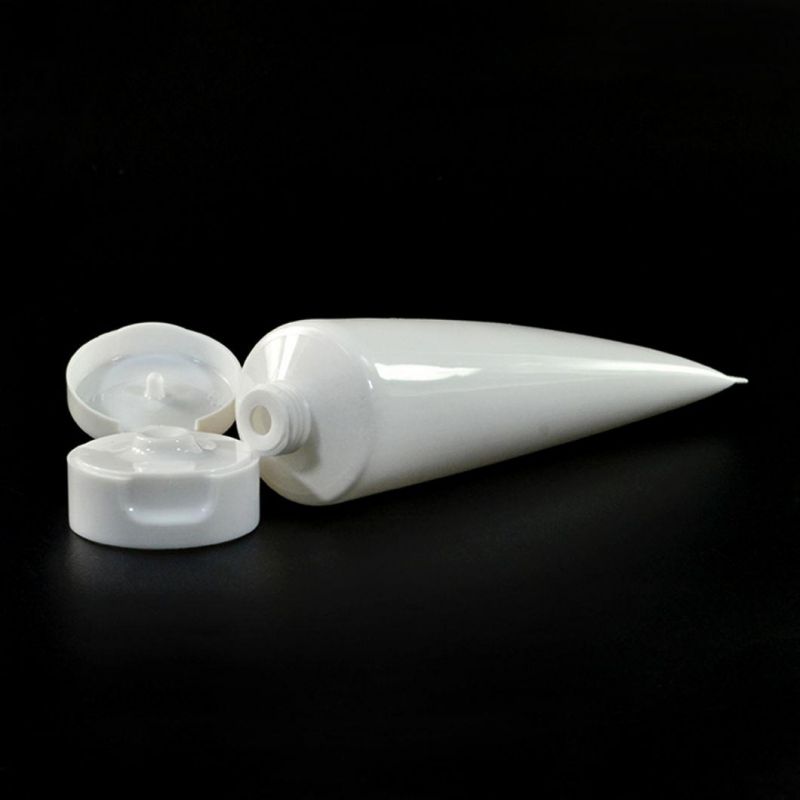 White Plastic Soft Tube Cosmetic Roller Wheel Packaging Round Tube