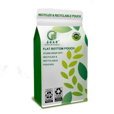 Eco Friendly Laminated Plastic Flexible Packaging Ziplock Stand up Doypack Grain Pouch High Barrier PE Food Grade Recyclable Packaging Bag