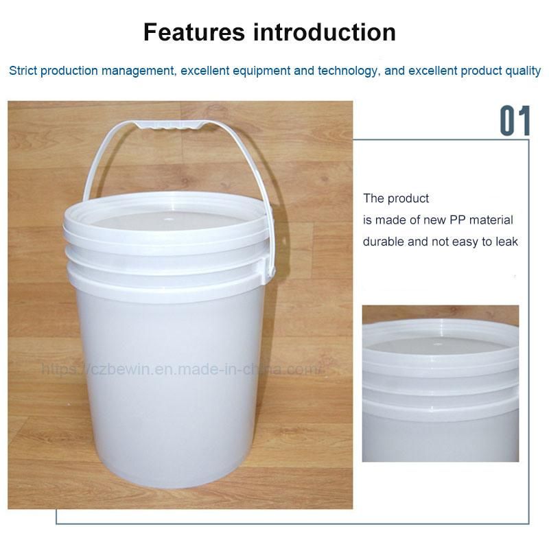 5L Virgin PP Transparent Plastic Bucket with Lids and Handle