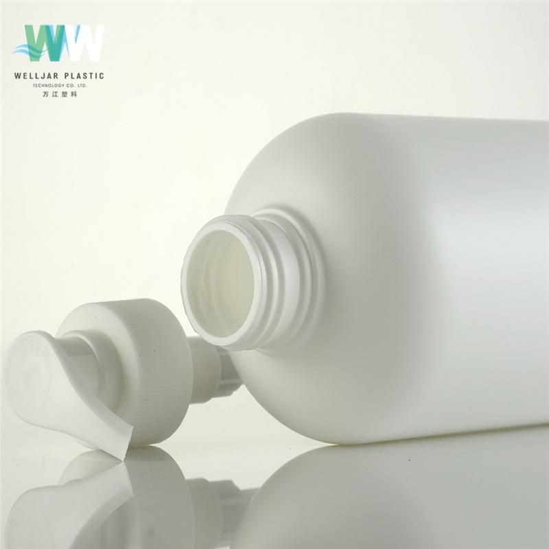 500ml PE Smooth Duckbill Shampoo Bottle with Plastic Lotion Pump
