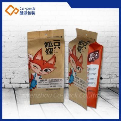 Snacks Kraft Paper Side Gusset Pouch Dried Food Packaging Bag