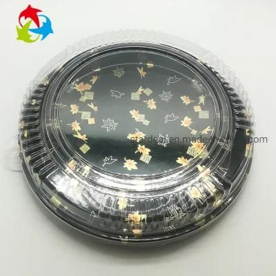 Takeaway Round Pet Plastic Food Tray Packaging