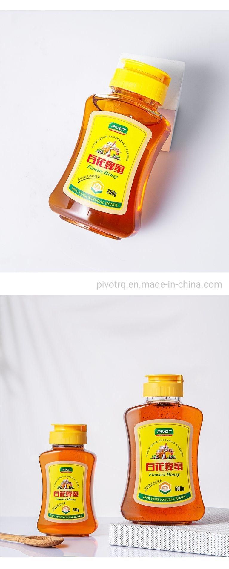 500g Plastic Honey Bottle Empty Jar for Honey with Silicone Valve Cap