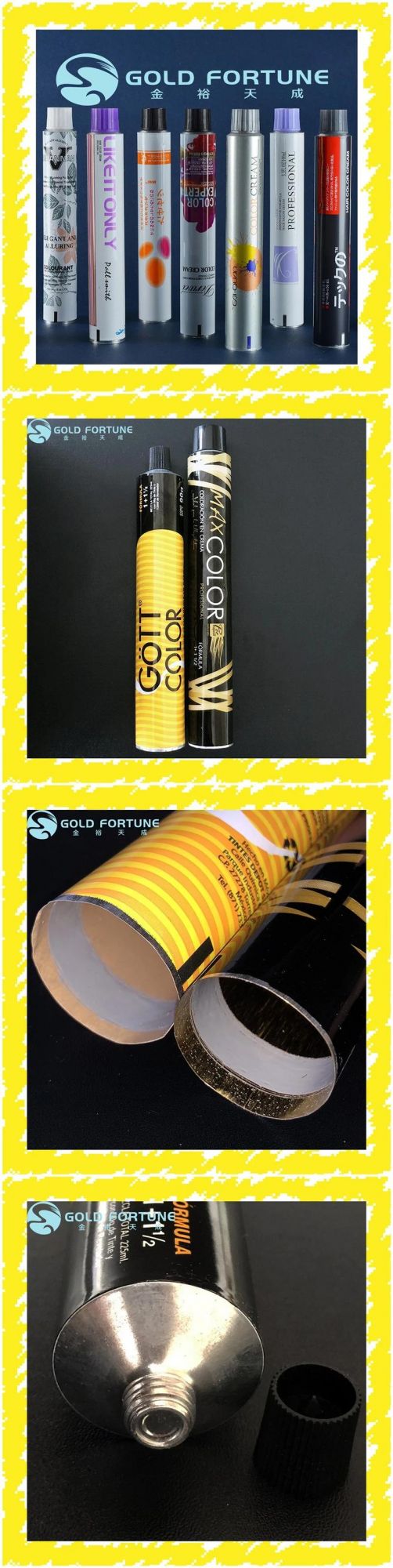 Pharmaceutical Package Tube Creme Vacinal Aluminum Collapsible Tube Package for Skin Burn Treatment/ 28mm 60g with Designed Screw Cap