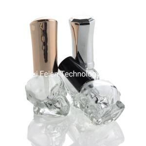 18ml Customized Unique Skull Shape Print Gel Glass Nail Polish Bottle UV Brush Cap