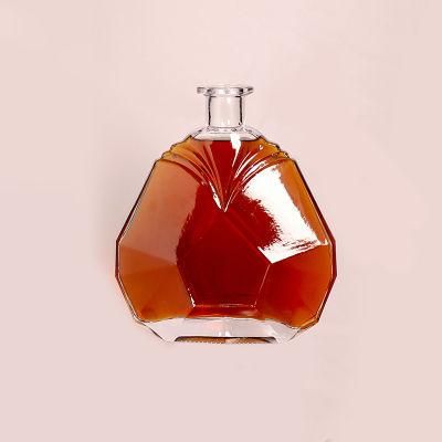 Luxury Packaging Wholesale Square Decal Custom Vodka Glass Bottle