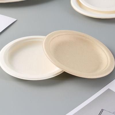 Biodegradable Compostable Tableware Disposable 9 Inch Sugarcane Bagasse Paper Plate