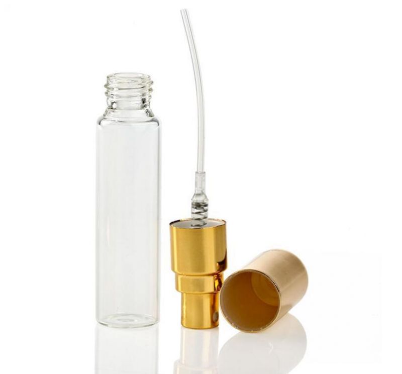 5ml 10ml Sample Glass Perfume Bottle Transparent Glass Spray Bottle Thin Glass Tube Travel Vials