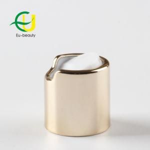 24/410 Shiny Golden Disc Top Cap for Shower Gel Bottle