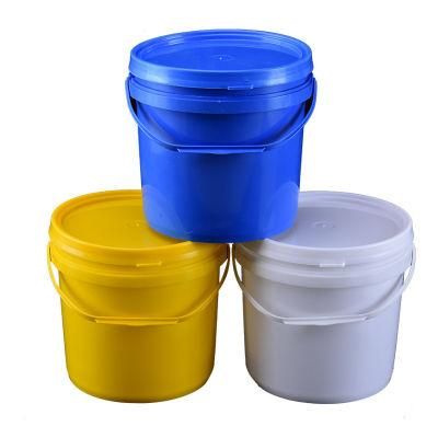 Heat Printed Logo Round Plastic Food Grade Buckets Pail with Lid