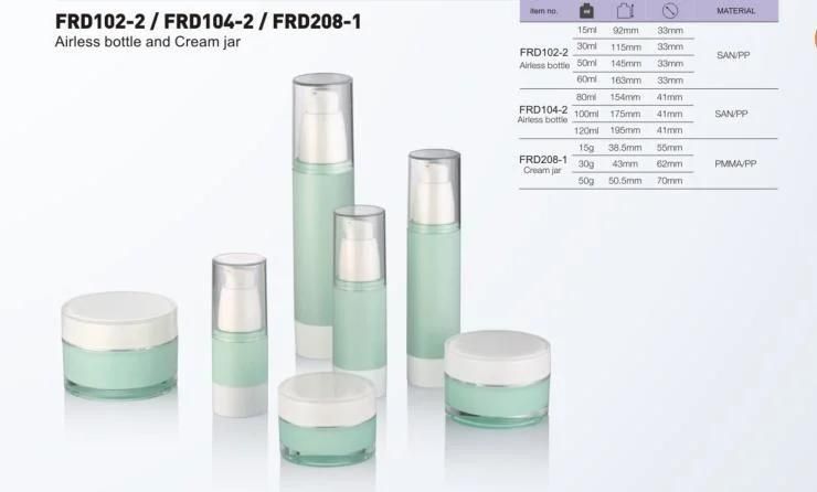 Serum Packaging Cosmetic Emulsions Airless Pump Bottle for Personal Care