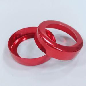 Red Aluminum Middle Ring for Cosmetic Jar Packaging