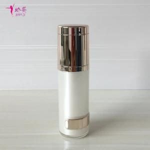 50ml Round Straight Airless Bottle with Patch for Skin Care Packaging