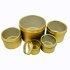 Gold Color Various Sized Empty Box Round Tin with Window