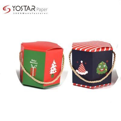 Custom Folding Corrugated Packing Paper Gift Box with Handle