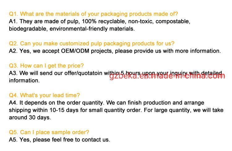 Corrugated Customized Fibre Pulp Molded Tray Glass Jars Multi Holes Pulp Fruit Tray with Small Compartments