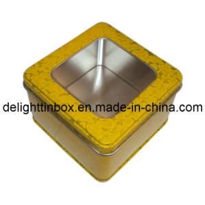 Square Tin with PVC Window Can (DL-ST-0318)