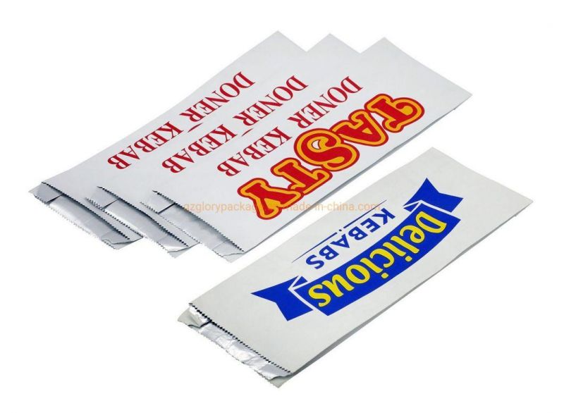 Custom Printed Aluminium Foil Paper Bag Kebab Chicken Bag