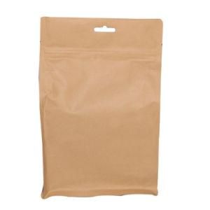 Custom Printed Natural Stand up Pouch Brown Kraft Paper Bag with Window