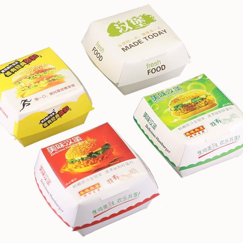 Customzied Hamburger Food Package Print Your Logo Box Apple Pie Snack Packaging Food Packaging Boxes Take out Container Food Box Luch Box